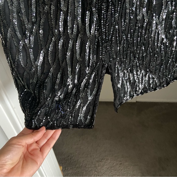 B2 & US by Mark & John Silk Sequins Cocktail Dress - Picture 6 of 14